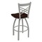 Holland Bar Stool Co 30" Swivel Bar Stool, Nickel Finish, Dark Cherry Maple Seat 82030ANDCMpl - alternate 4